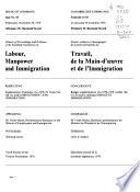 Minutes of Proceedings and Evidence of the Standing Committee on Labour, Manpower and Immigration