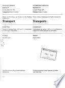 Minutes of Proceedings and Evidence of the Standing Committee on Transport