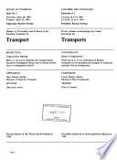 Minutes of Proceedings and Evidence of the Standing Committee on Transport