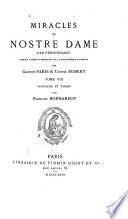 Miracles de Nostre Dame par personnages