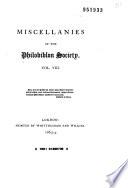 Miscellanies of the Philobiblon Society