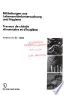Mitteilungen Aus Lebensmitteluntersuchung und Hygiene