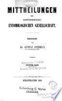 Mitteilungen der Schweizerischen entomologischen Gesellschaft