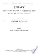 Mitteilungen des Statistischen Staatsamtes der Čechoslovakischen Republik