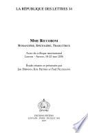 Mme Riccoboni, romancière, épistolière, traductrice
