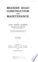 Modern Road Construction and Maintenance