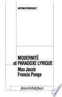 Modernité et paradoxe lyrique
