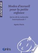 Modes d'accueil pour la petite enfance - 1001 bb n°86