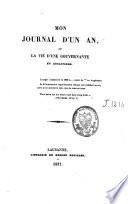 Mon journal d'un an, ou La vie d'une gouvernante en Angleterre