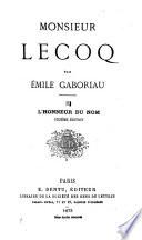 Monsieur Lecoq par Émile Gaboriau