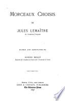 Morceaux choisis de Jules Lemaitre