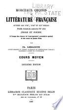 Morceaux choisis de littérature francaise