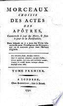 Morceaux choisis des Actes des Apôtres