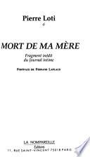 Mort de ma mère