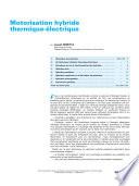 Motorisation hybride thermique-électrique