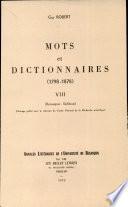 Mots et dictionnaires VIII