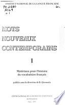 Mots nouveaux contemporains