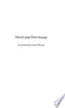 MOURIR POUR PARIS INSURGÉ