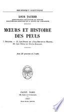 Mœurs et histoire des Peuls