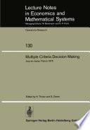 Multiple Criteria Decision Making