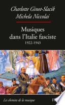 Musiques dans l'Italie fasciste (1922-1943)