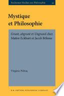 Mystique et Philosophie