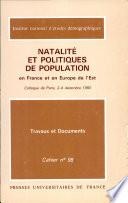 Natalité et politiques de population