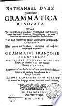 NATHANAEL DUËZ Frantzösische GRAMMATICA RENOVATA