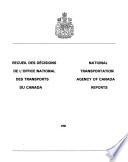 National Transportation Agency of Canada Reports