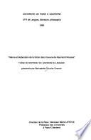 Nature et élaboration de la fiction dans l'oeuvre de Raymond Roussel