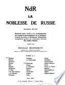 NdR, la noblesse de Russie