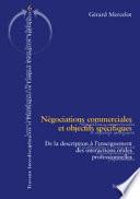 Négociations commerciales et objectifs spécifiques