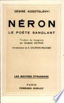 NERON LE POETE SANGLANT Par DESIRE KOSZTOLANYI