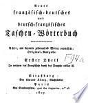Neues französisch-deutsches und deutsch-französisches Taschen-Wörterbuch