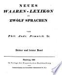 Neues Waaren-Lexikon in zwölf Sprachen