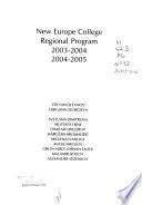 New Europe College Regional Program Yearbook