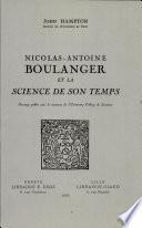 Nicolas-Antoine Boulanger et la science de son temps