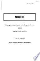 Niger, bibliographie réalisée à partir de la banque de données IBISCUS, triée par grands domaines