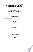 Nobiliaire d'Auvergne ...