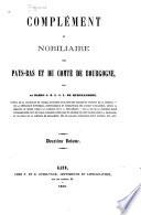 Nobiliaire des Pays-Bas et du comté de 1724-94 Bourgogne