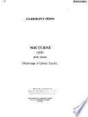 Nocturne (1950) pour piano