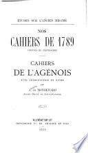 Nos cahiers de 1789