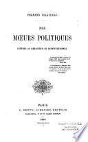 Nos moeurs politiques