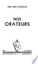 Nos orateurs