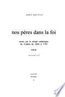 Nos pères dans la foi: Annuaires