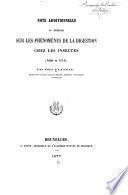 Note additionnelle au mémoire sur les phénomènes de la digestion chez les insectes (Publié en 1874)