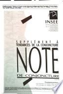 Note de conjoncture de l'INSEE.