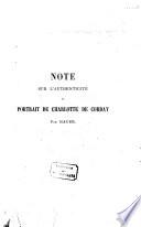 Note sur l'authenticité du portrait de Charlotte de Corday par Hauer