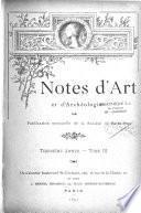 Notes d'art et d'archéologie
