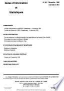 Notes d'information et statistiques
